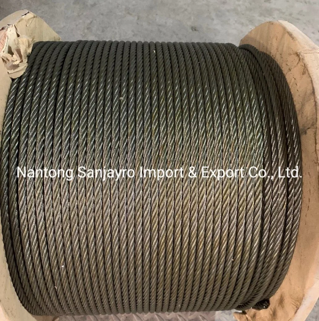 16mm 6*36 Galvanized Aircraft Steel Wire Rope Cable Price for Electric Fencing Rope