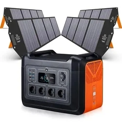 Outdoor Portable Power Station 330W 500W 1000W High-Power Emergency Power Supply with 100W Portable Solar Panel