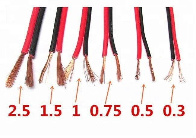 2X2.5mm 2X4mm Black and Red Oxygen Free Stranded Copper Twins Speaker Wire