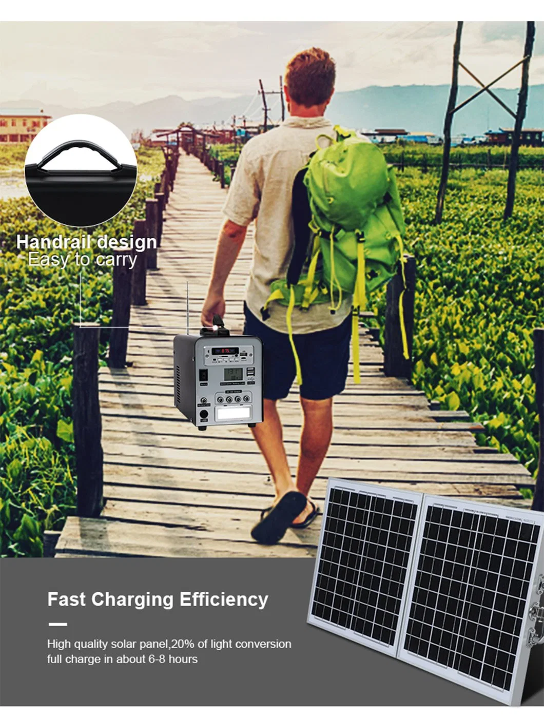 House Solar Lighting System Emergency Electricity Supply Solar Mini Kit Lithium Batteries 40W Solar Energy System
