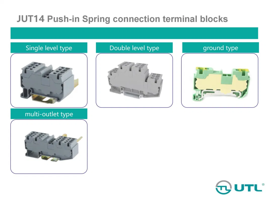 PE Earth Wire Clamp Connector DIN Rail Pluggable Terminal Blocks 1.5 Sq. mm