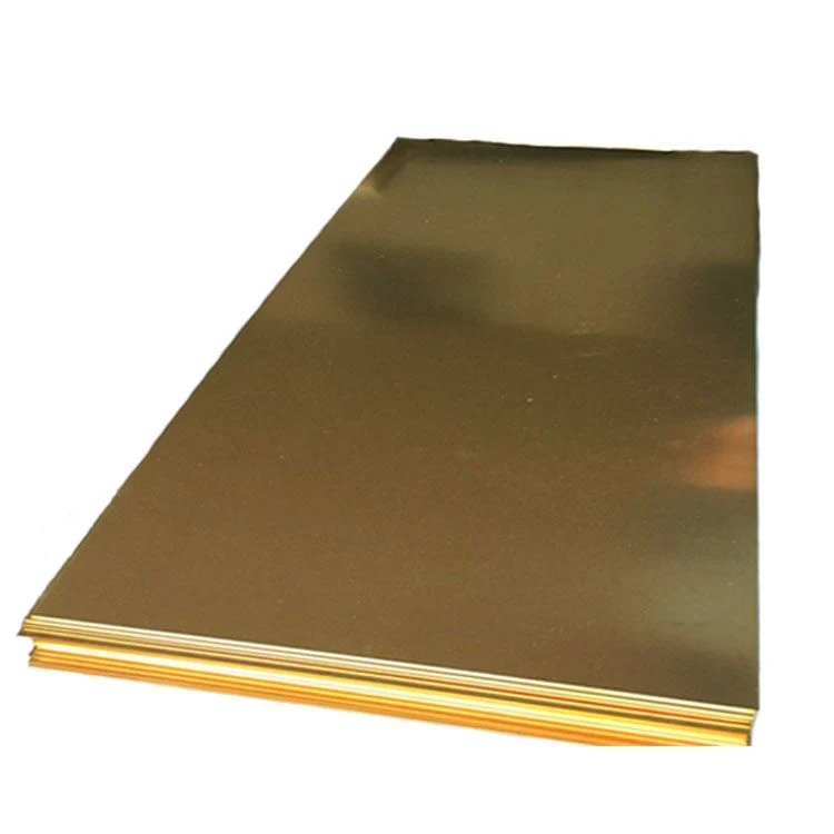 High Precision 0.8mm 1.2mm 1.5mm Thickness H65 H62 H90 H80 Decorated Mill Brass Plate Gold Plated Brass Sheet