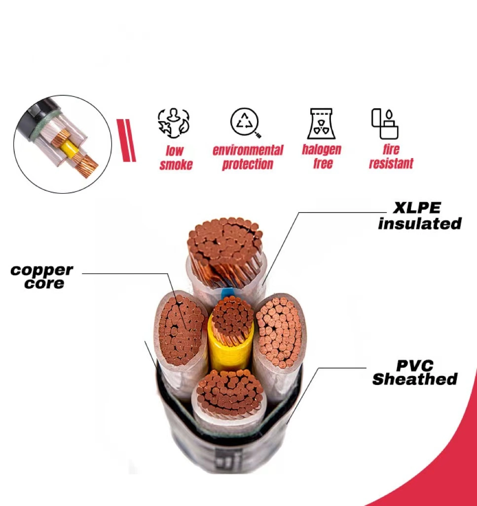 Electrical Cable Nym 3X1.5 mm 3X2.5 mm PVC Insulation Copper Conductor Cable Wire