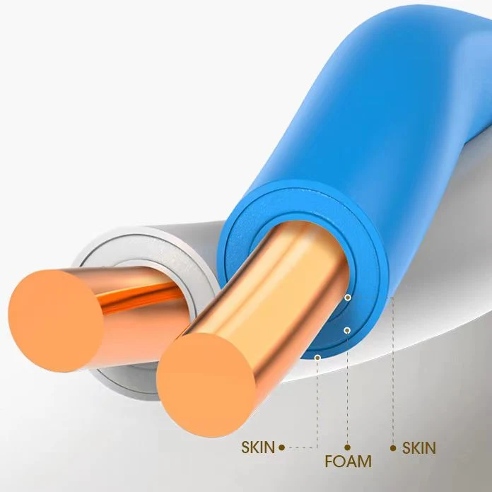 Skin-Foam-Skin CAT6A-8 LAN Cable Making Machine Physical Foaming Insulation Machine