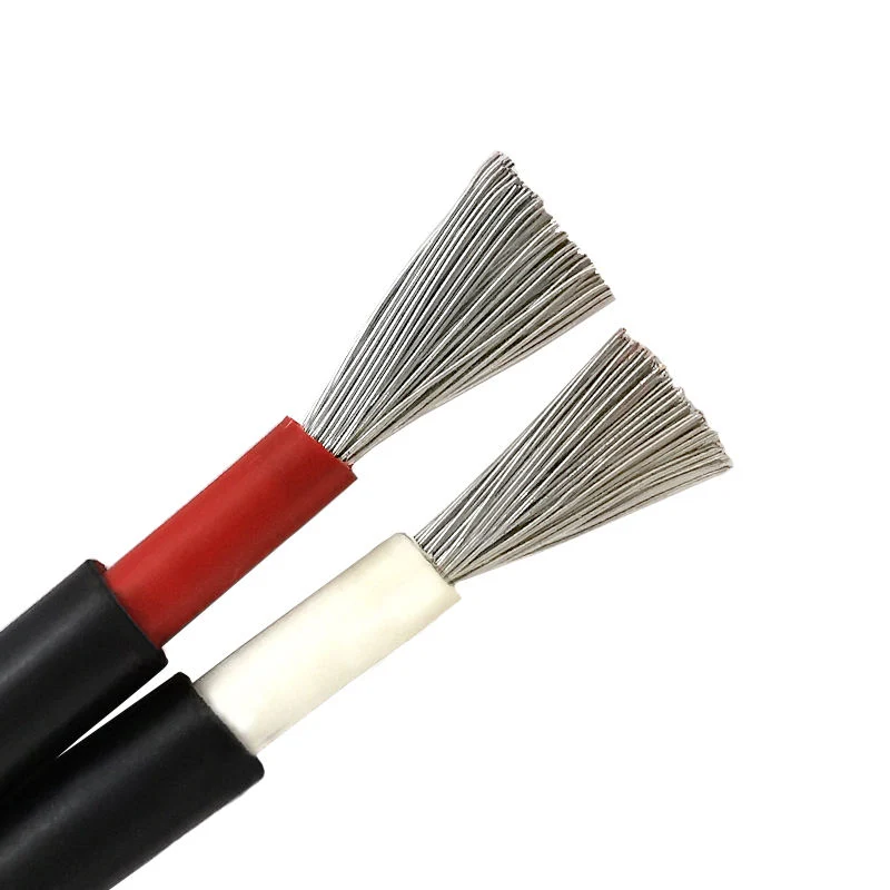 Red and Black Tinned Copper DC Solar Panel Wire 4mm Solar PV Cable