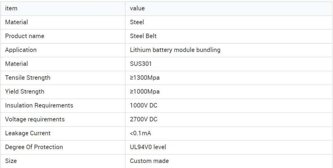 Eve 280ah 105ah 100ah Battery Pack Steel Belt for Energy Storage System