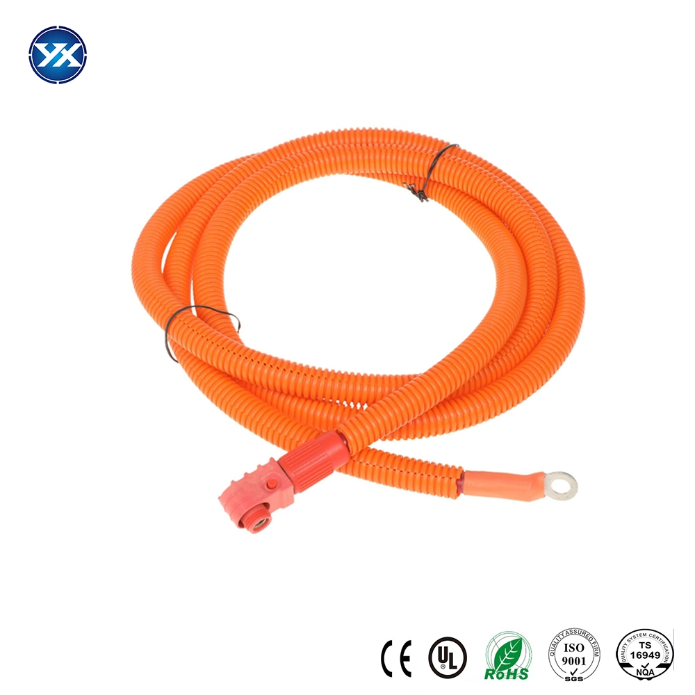 EV Orange Corrugated Pipe Wire Battery Pack High Voltage Wiring Harness Solar New Energy Vehicle Wiring Harness