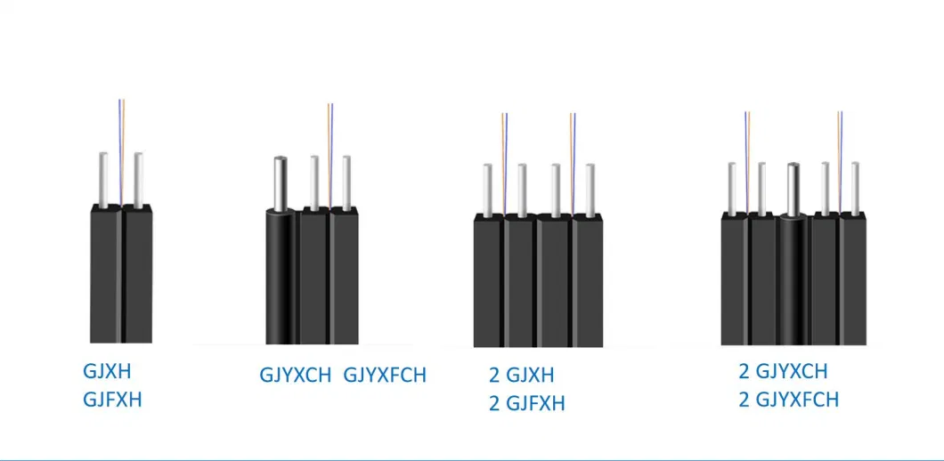 FTTH 1-288 Cores Outdoor/Indoor Armored Ariel/Underground/Duct Sm/mm G652D/G657A Round/Flat Black Fiber Optical Drop Cable