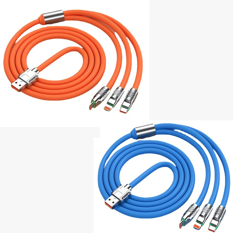 3 in 1 USB Zinc Alloy Type C Lighting USB Cable