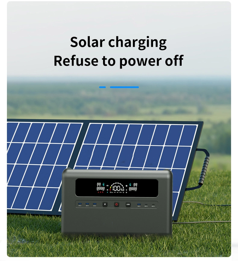 Solar Outdoor Power Supply 300W 500W 1000W 2000W 2400W LiFePO4 Battery Industrial and Electric Vehicle Emergency