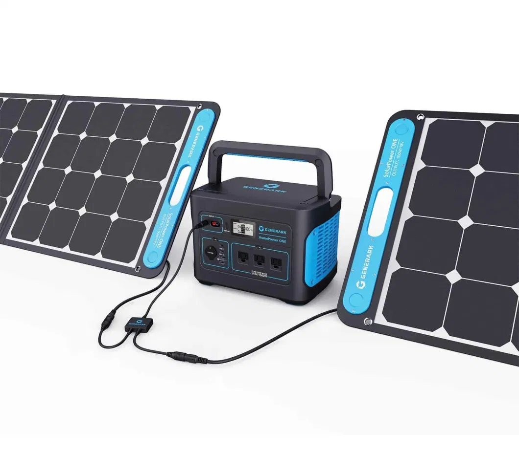 Outdoor Portable Power Station 330W 500W 1000W High-Power Emergency Power Supply with 100W Portable Solar Panel