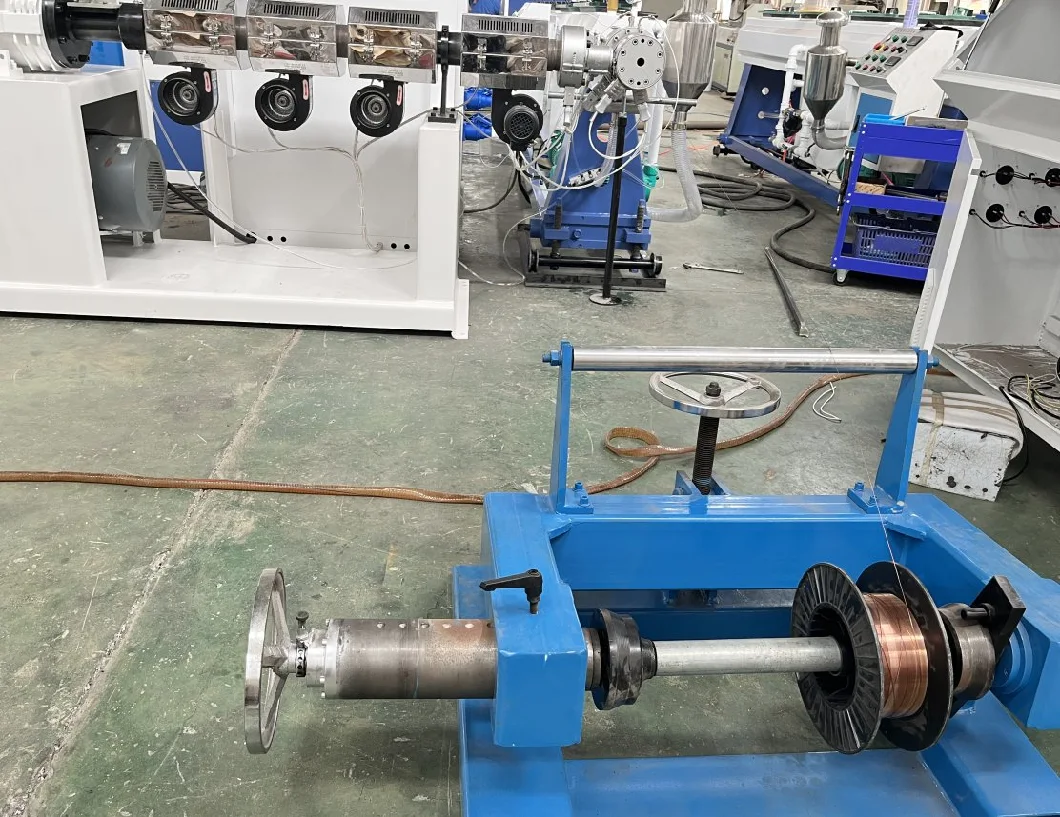 Orange PE Smooth Hose Production Line for Electrical Cable Wire PE Electrical Conduit Extrusion Machine