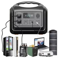 Outdoor Portable Power Station 330W 500W 1000W High-Power Emergency Power Supply with 100W Portable Solar Panel