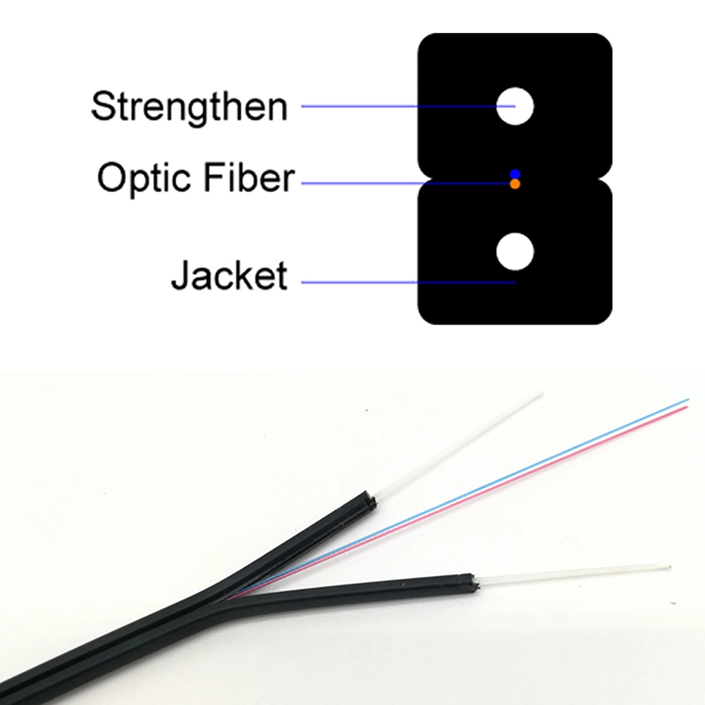 High Efficiency FTTH Fiber Optic Cable Bow Type Drop Fiber Optic Cable/Gjx