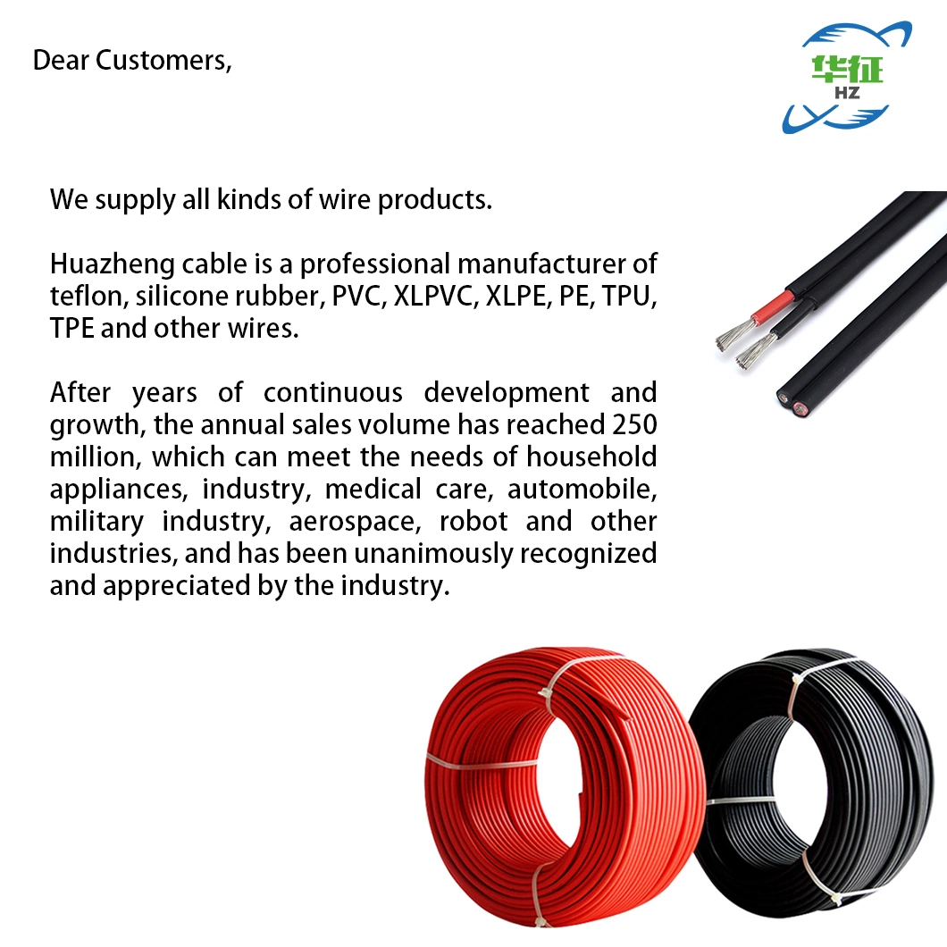 PV1-F 1X4 mm2 DC Solar/PV Cable TUV Certified