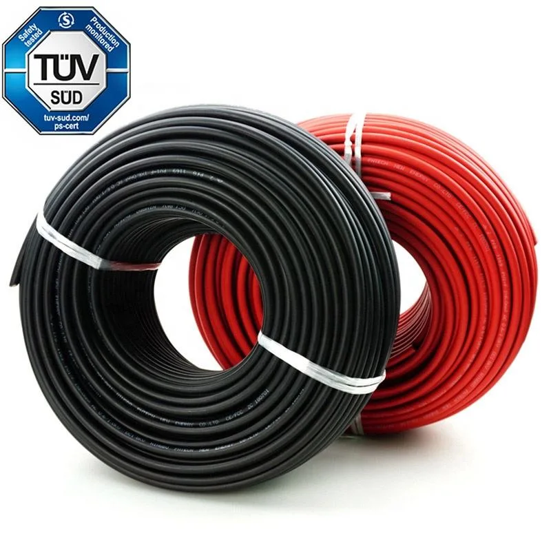 Red and Black Tinned Copper DC Solar Panel Wire 4mm Solar PV Cable