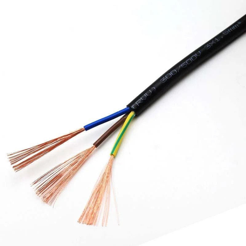 H05VV-F 0.75mm 1.0mm 1.5mm Copper Core PVC House Wiring Electrical Cable Building Wire