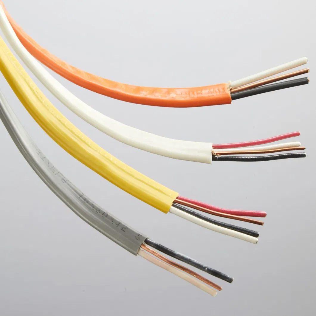 PVC Solid Copper House Wiring Electrical Cable Twin and Earth Flat Cable