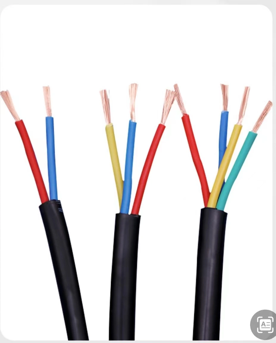 Multi Conductors Flexible Cable Rvv 2 3 4 5 Core 0.75 1 1.5 2.5 4 6mm Flame Retardant Electrical Cable Wire Power Cable