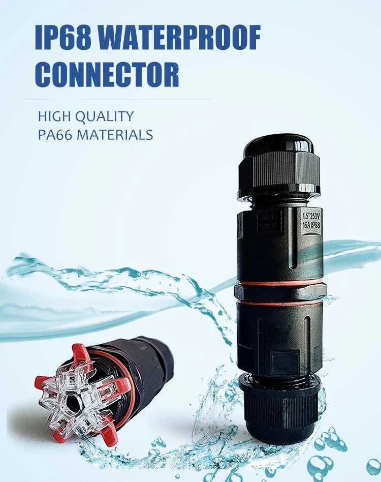 Waterproof Connector IP68 Installation Wire Cable Electrical Circular Power Push in Quick Cnp295X