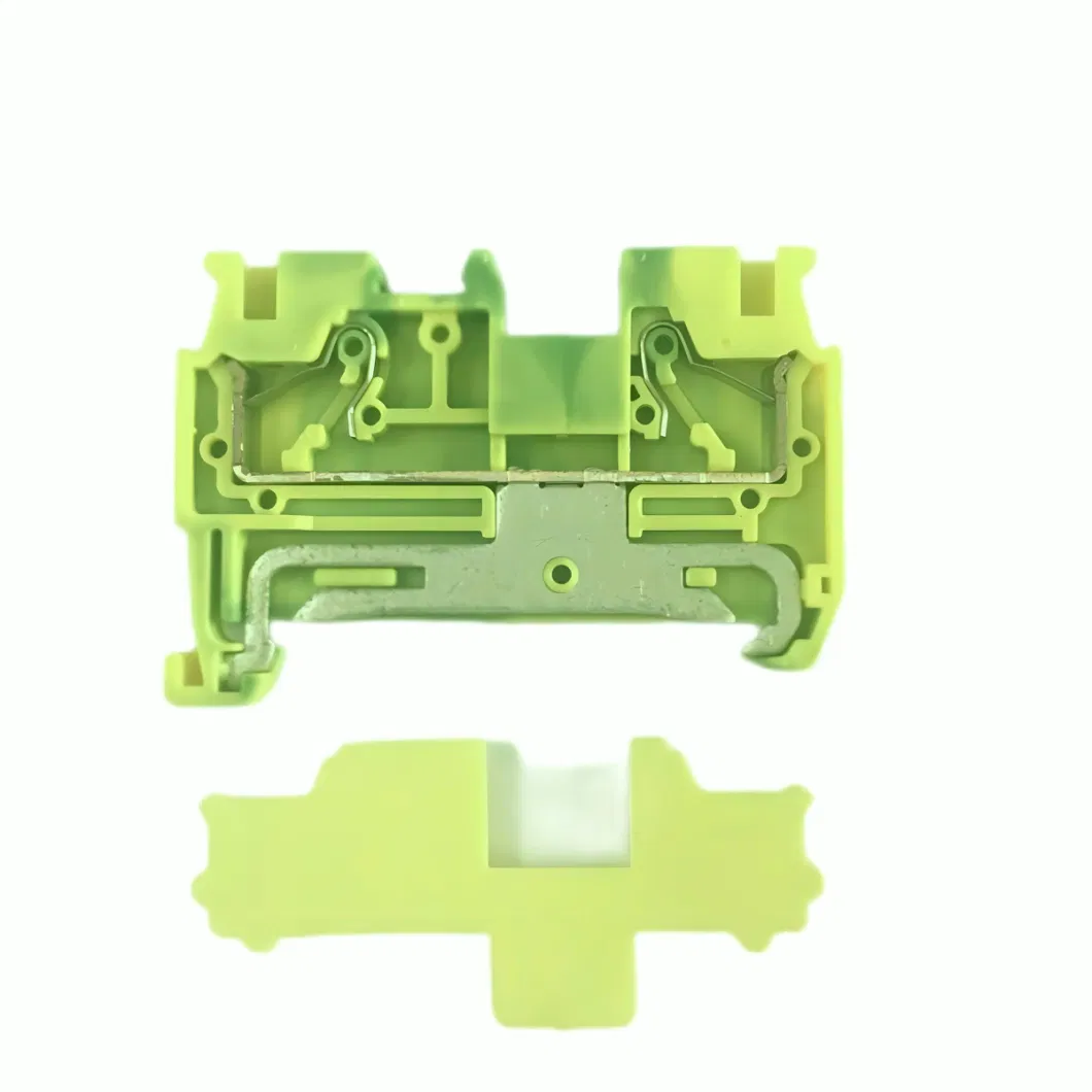 PE Earth Wire Clamp Connector DIN Rail Pluggable Terminal Blocks 1.5 Sq. mm