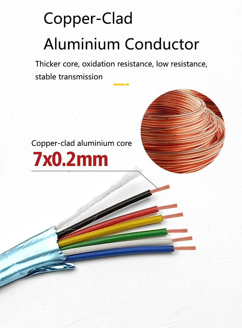 12 / 14 / 16 / 18 / 22 AWG Solid Shielded Unshielded Security 4 Core Fire Alarm Cable