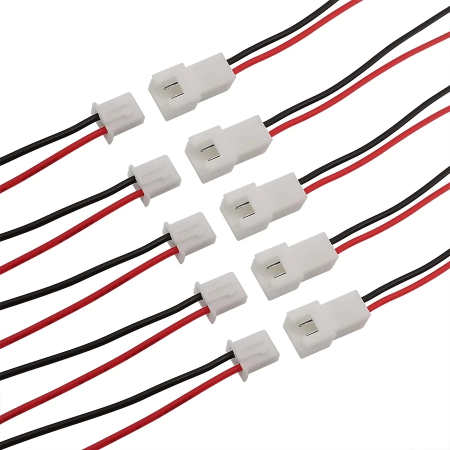 Jst pH 2.0 2.0mm Pitch 2 Pin Male Female Cable Connector Micro Jst pH 2p Plug Jack Socket Terminals Wire Cables Connectors
