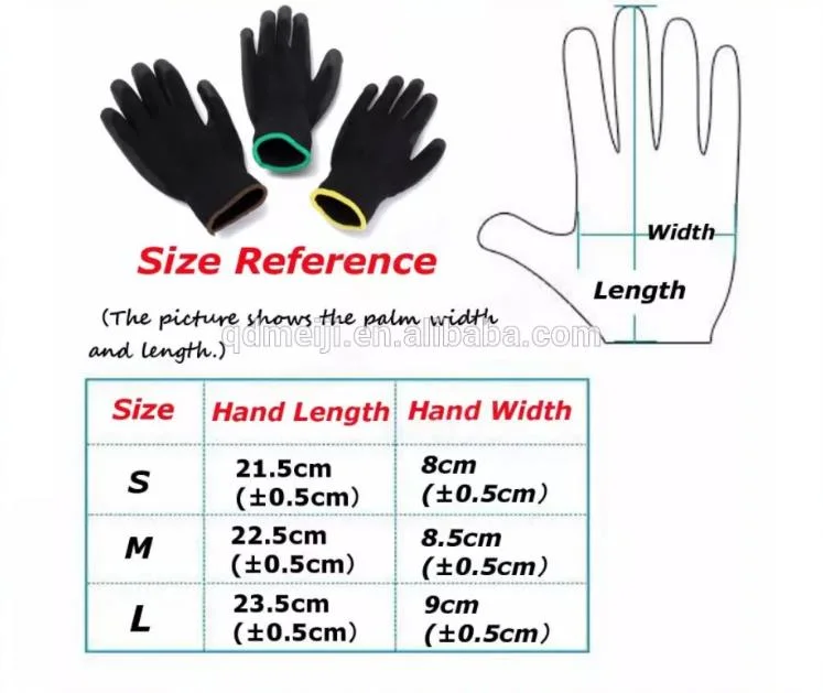New Product 13G Polyester with PU Coated with PVC Dots Safety Work Gloves