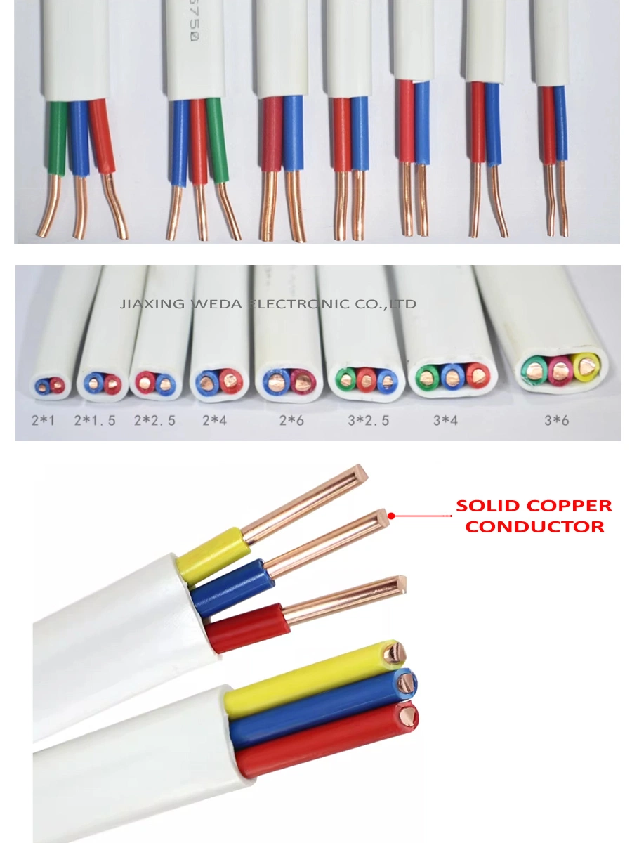 6242y BVVB+E Flat Twin and Earth Solid/Stranded Copperpvc Insulaiton Sheath Electric Building Electric Wire Cable