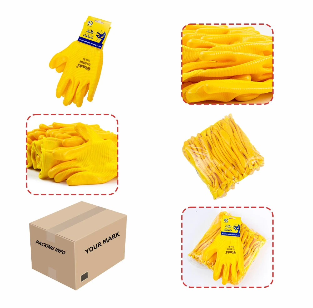 Safety Products PU Coated Assembly Work with Polyurethane Coating PU DIP Gloves