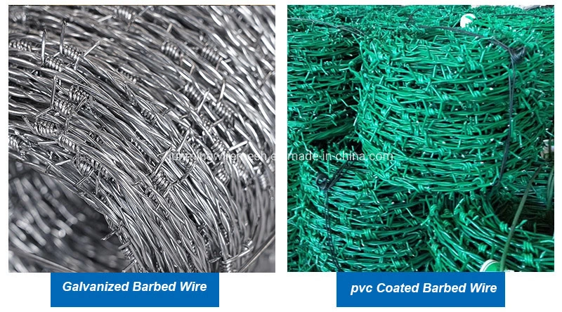 Hot Dipped Galvanized PVC Coated Barbed Wire Razor Barb Wire 25FT 18 Gauge-Great for Security Fencing Craft Fences and Critter Deterrent