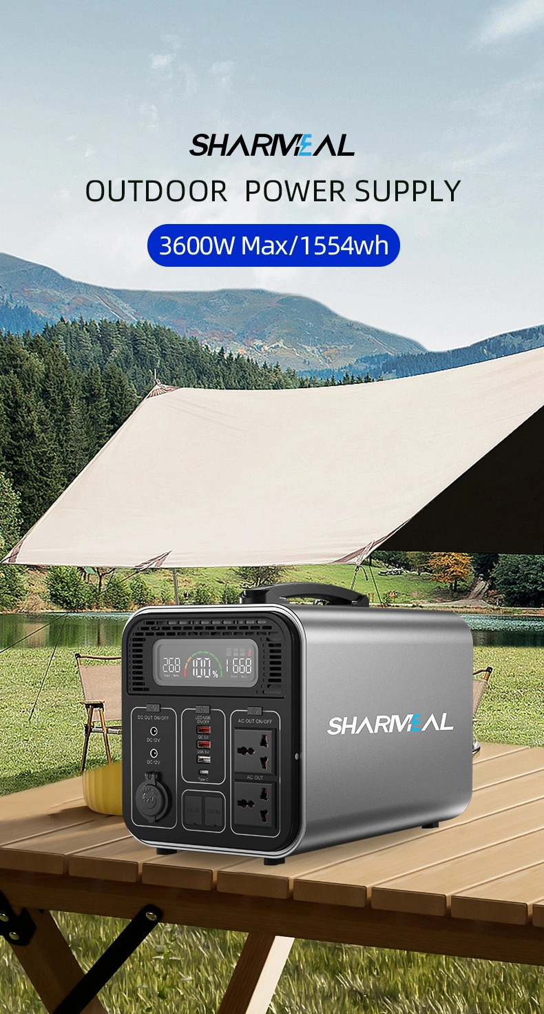 1800W High Quality Portable Solar Generator Electric Large Capacity Power Supply