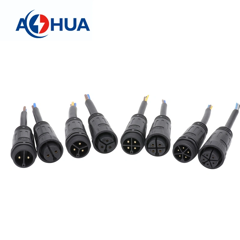 12A Waterproof Car Electrical M25 Male Female Connector 4 Pin Cable Power IP67 Wire Harness