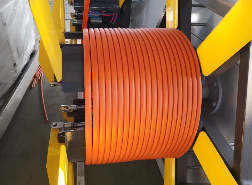 Orange PE Smooth Hose Production Line for Electrical Cable Wire PE Electrical Conduit Extrusion Machine