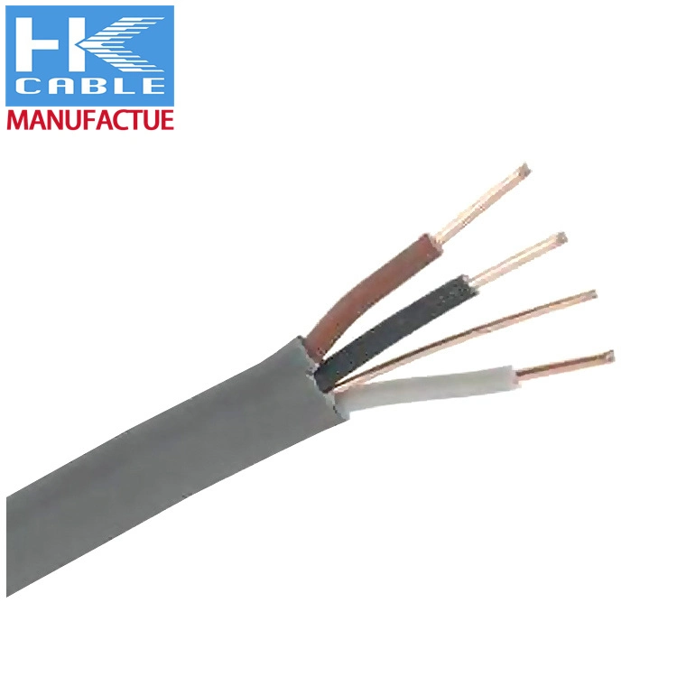 PVC Copper Cable Grey Plastic 6242y Flat Insulated Heating Solid Twin and Earth 2.5 mm Heating Wire