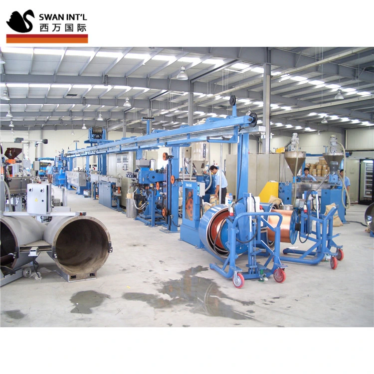 Electrical Wire Power Wire Insulated Sheathing Plastic Extruder Line / Extruding Machine Cable Manufacturing Machine