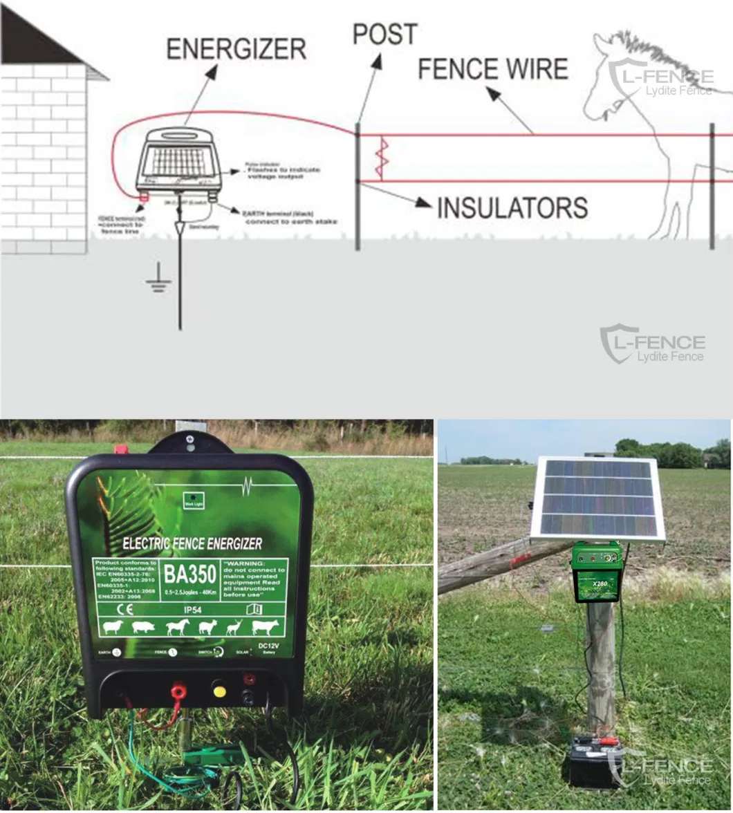 Lydite 12kv Solar Electric Animal Fence Energizer for Farm Using