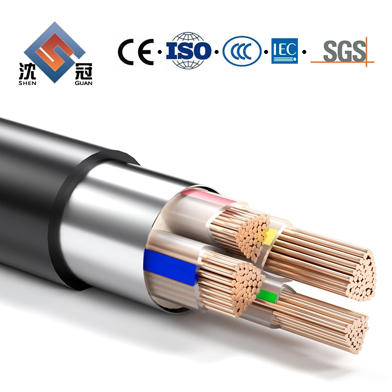 Shenguan Copper Core PVC Insulation Control Cable 99.9% Pure Copper PVC Jacket Insulated Electric Wire Silicone Rubber Power Cable in 6/11kv