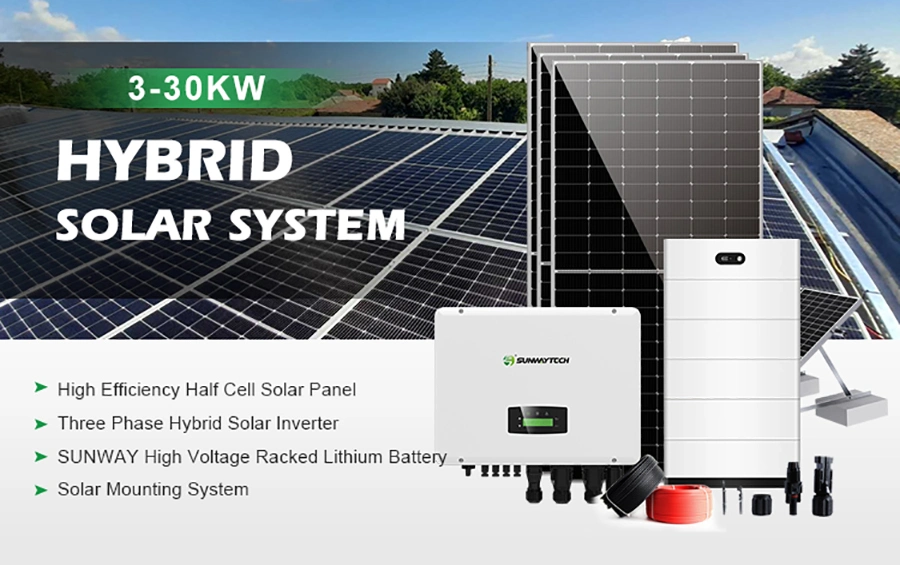 Sunway Complete Solar Energy Panel Kit 10kw 15kw 20kw Hybrid Solar Generator Grid on off