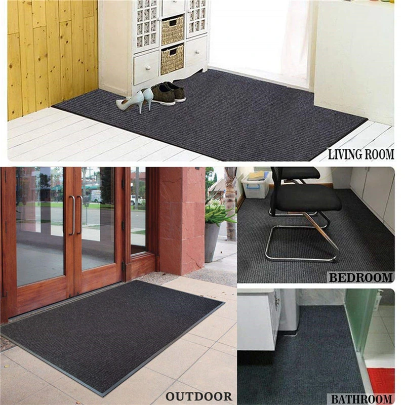 Extra Large Blue and Black Barrier Mat Rubber Edged Heavy Duty Non Slip Kitchen Entrance Hall Runner Rug Mats 120X180cm