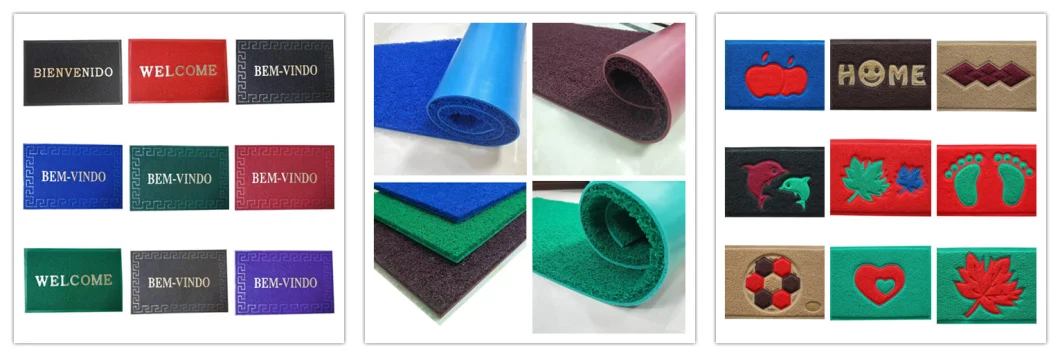 15mm Foam Backing Plastic Vinyl Anti Slip Water Proof PVC Coil Door Entrance Mat for Corridor in Roll