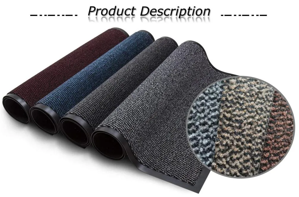 Woven Nylon Coloured Yarn Rubber Tufted Cut Pile Faro Twisted Polypropylene PVC Door Mat Carpet Floor Mat