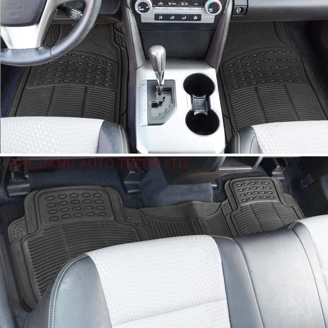 Full Set 3PCS Universal Rubber PVC Car Mat