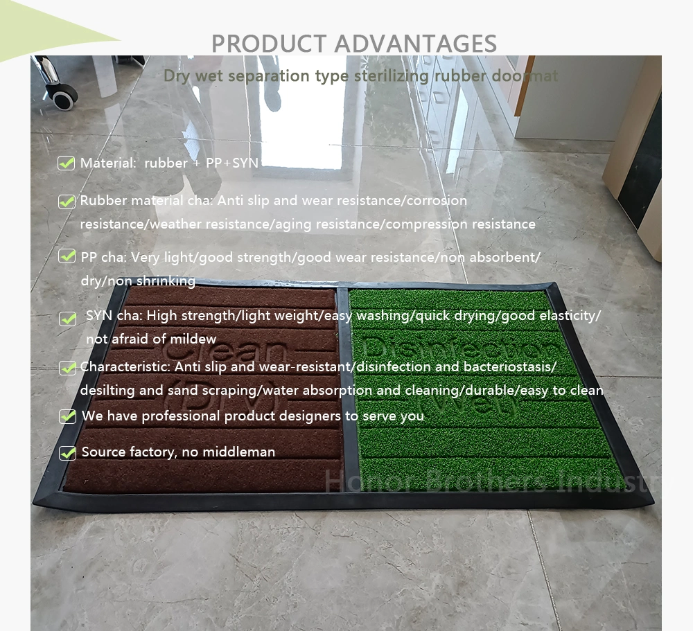 Multifunction Anti-Slip Disinfectant Floor Carpet Sanitizing Entrance Doormat Rubber Door Mat