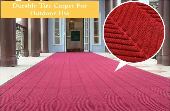 Tyre Pattern Carpet Door Mat or Roll Mat Indoor and Outdoor Use Non Woven Technology or Rubber Mat