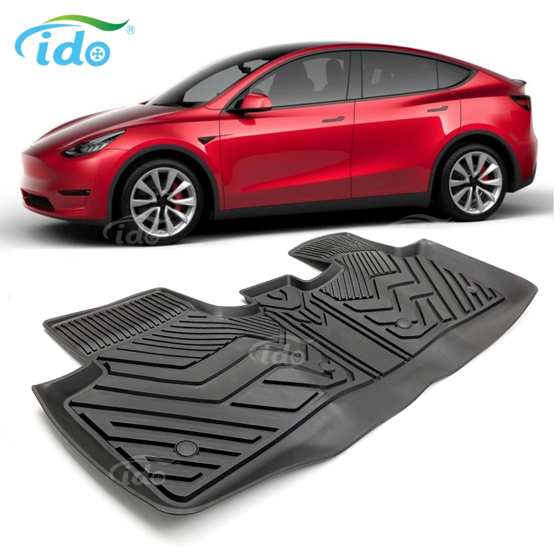 3 Pieces 3D 5D Luxury Full Set Inner TPE Car Floor Mat for Tesla Model Y