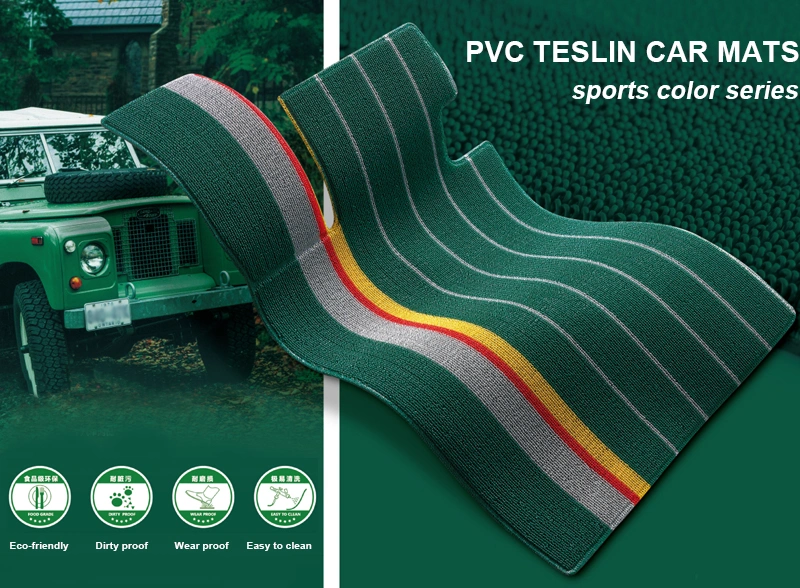 Custom PVC Coil Fabric Car Foot Mat Carpet Cover Threshold Luxury Leather Loop Fortuner Floor Mats Car
