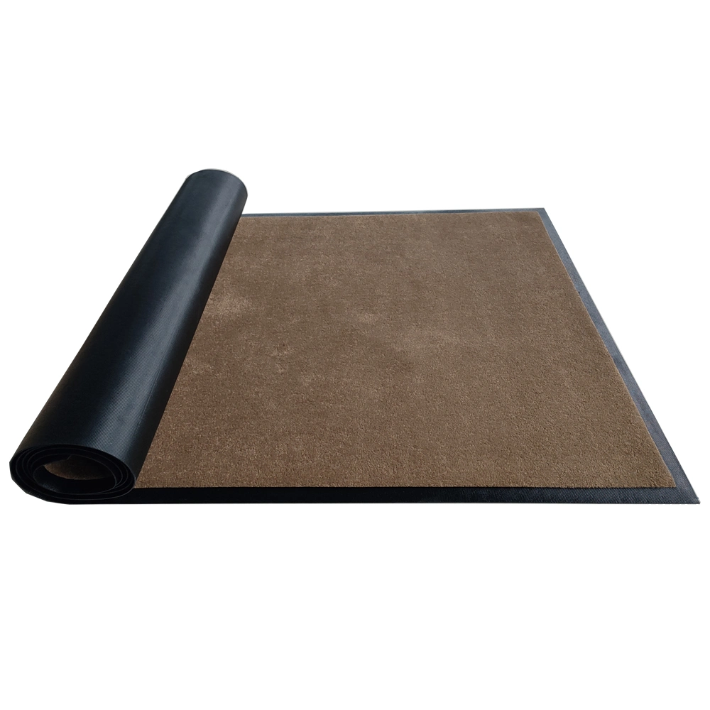 Indoor Outdoor Mud Dirt Moisture Trapper Nylon Carpet Door Mat with Non Slip Rubber Backing