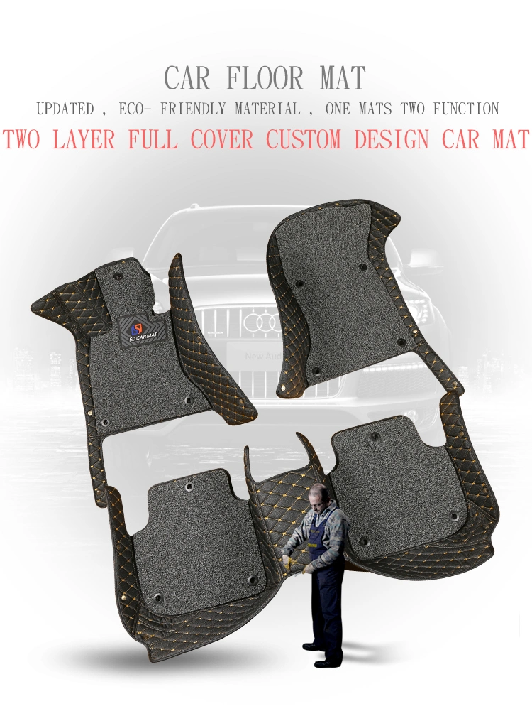 Custom Made Hand Sewing Environment-Friendly Anti Slip PU Leather/PVC 5D/6D/7D Carpet Car Mat