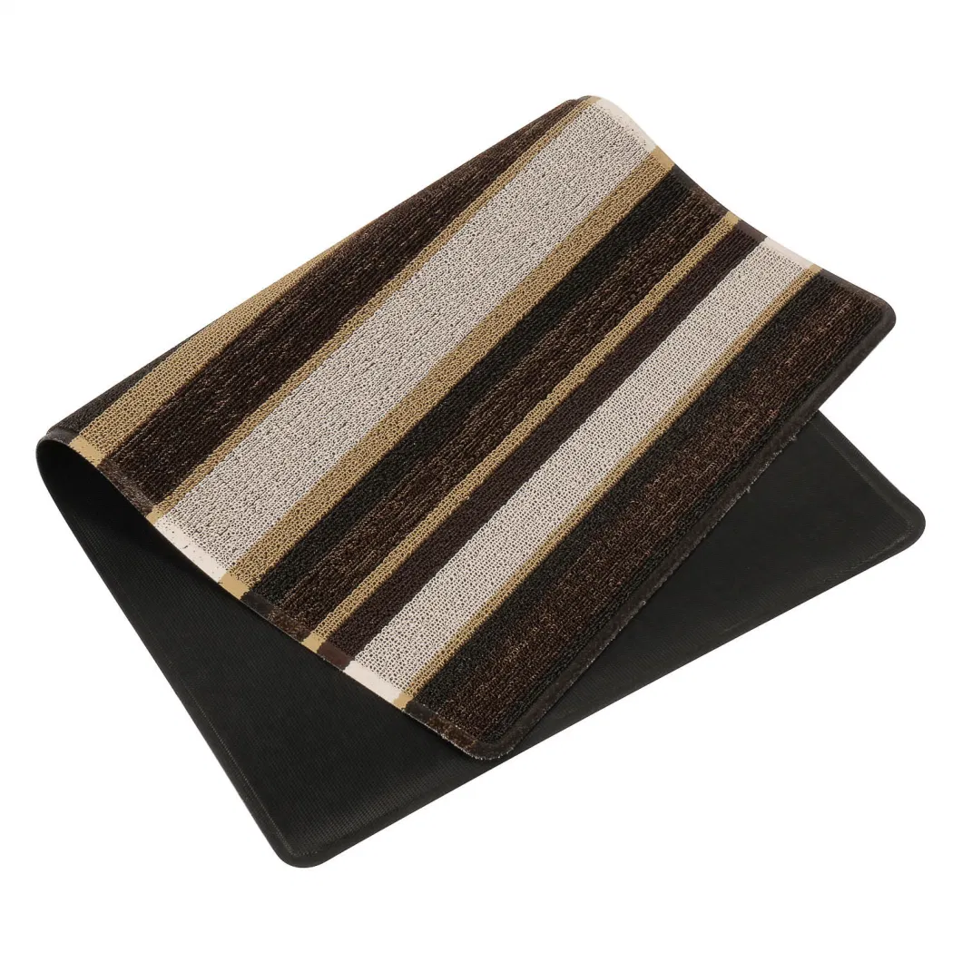 Wholesale Custom Fire Resistant PVC Kitchen Noodles Carpet Non Slip Rubber Backing Coil Floor Door Mats for Home Entrance